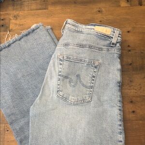 AG Adriano Goldschmied Light Wash Wide Leg Jeans